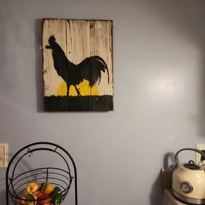 Reclaimed wood Rooster sign/ Great Christmas gift